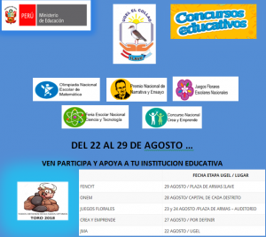 CRONOGRAMA DE EJECUCIÓN DE CONCURSOS EDUCATIVOS UGEL EL COLLAO