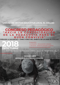 CONGRESO PEDAGÓGICO «HACIA LA CONSOLIDACIÓN DE LA PEDAGOGÍA PARA EL BUEN CONVIVIR» ESTE LUNES 29 DE OCTUBRE EN LA UGEL EL COLLAO – DESCARGAR FICHA DE INSCRIPCION