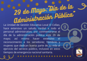 29 de mayo Día de la administración Pública