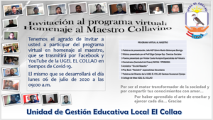 INVITACIÓN: PROGRAMA VIRTUAL EN HOMENAJE AL MAESTRO COLLAVINO