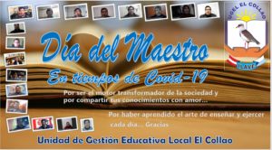 FELIZ DÍA MAESTRO TE DESEA LA UGEL EL COLLAO
