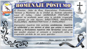 HOMENAJE PÓSTUMO