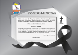 CONDOLENCIAS