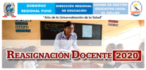 Proceso de reasignación docente por causales de interés personal y unidad familiar 2020.