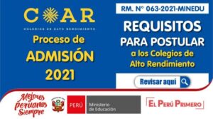 ADMISION COAR 2021