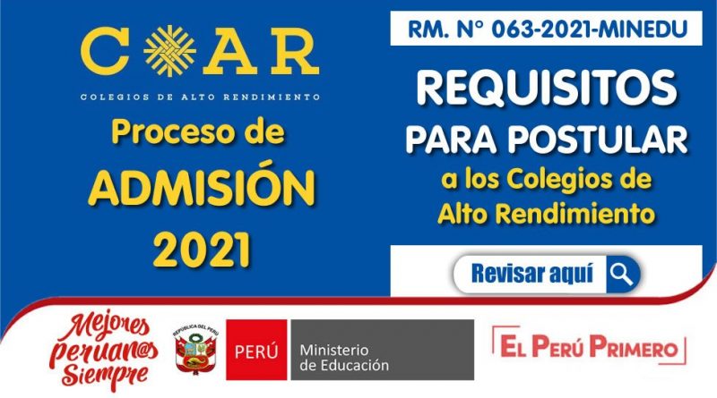 ADMISION COAR 2021