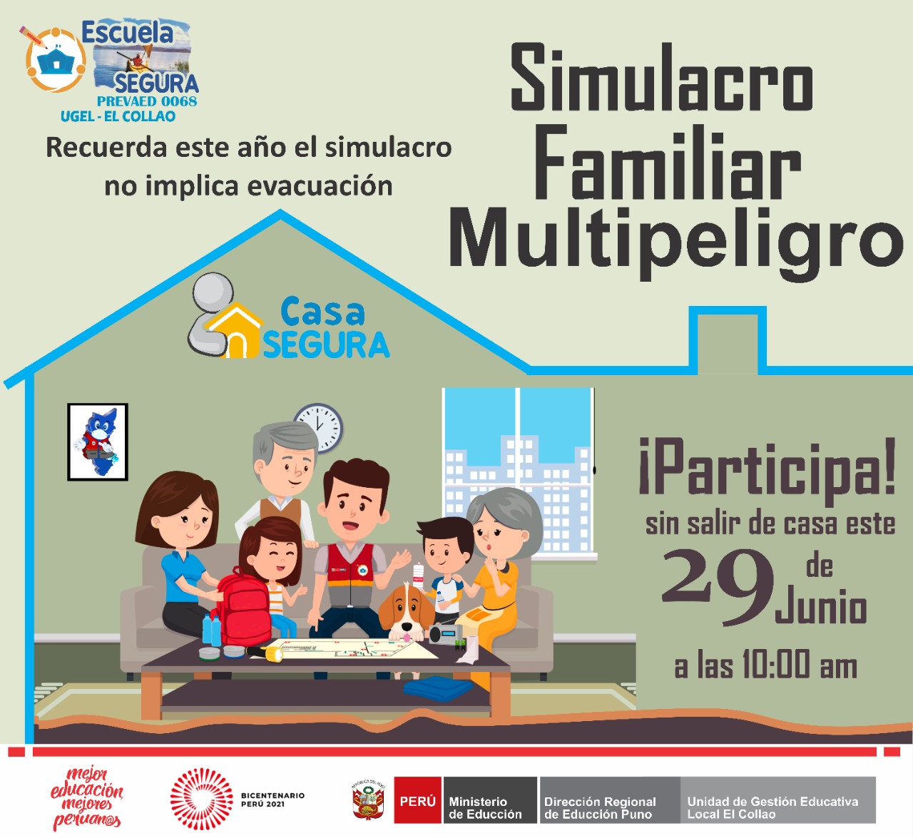 Simulacro familiar multipeligro 29 de junio