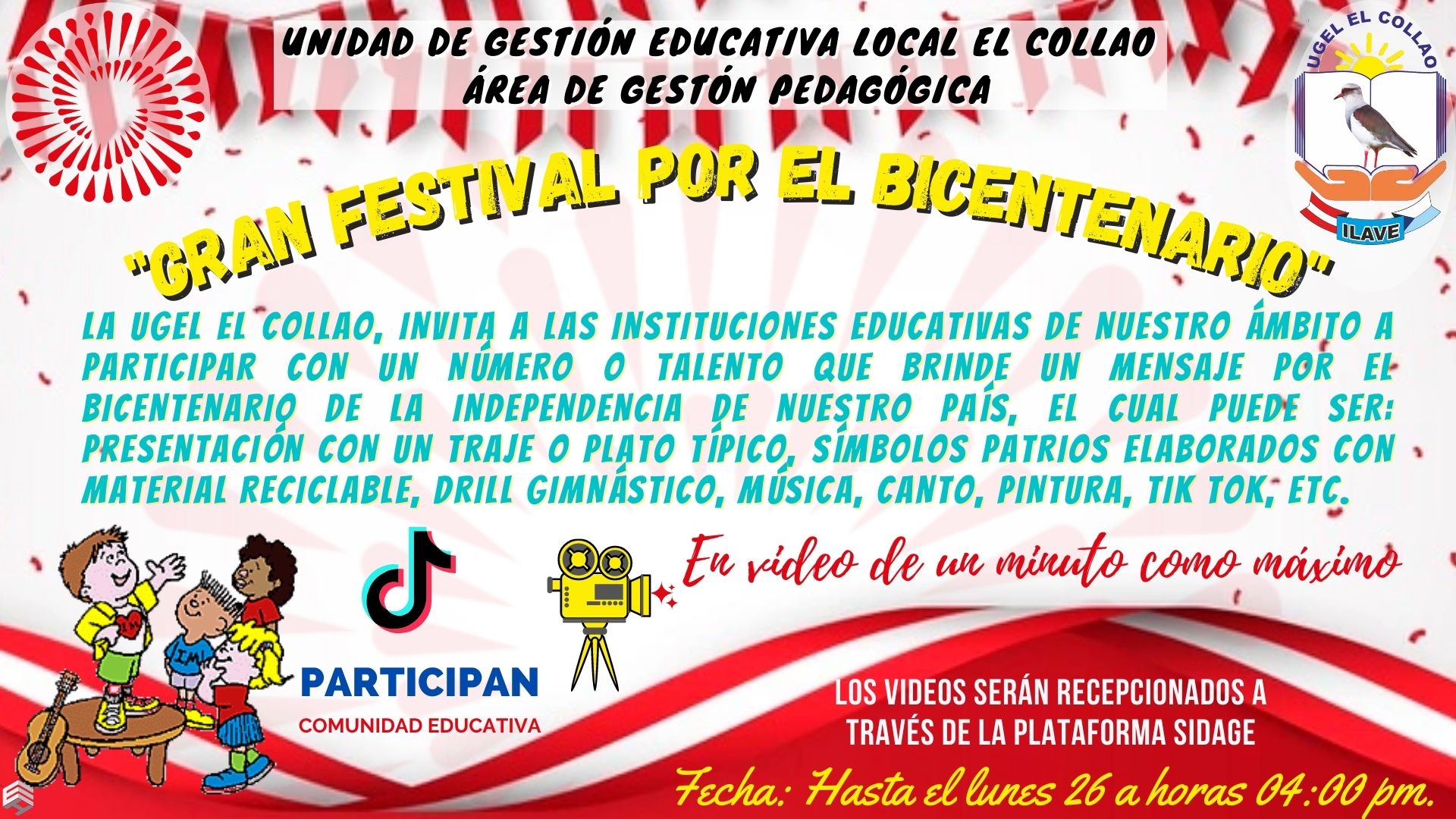 «GRAN FESTIVAL POR EL BICENTENARIO DEL PERÚ»