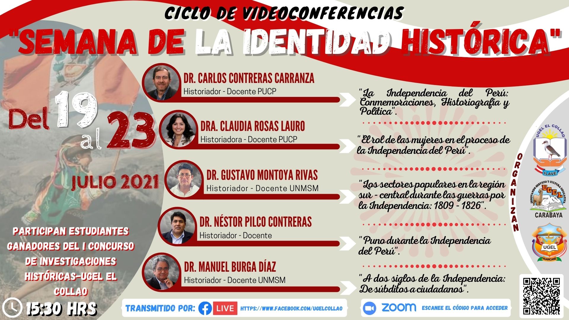 Ciclo de Videoconferencias «SEMANA DE LA IDENTIDAD HISTORICA» 2021 UGEL EL COLLAO