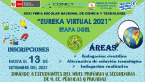 XXXI FERIA ESCOLAR NACIONAL DE CIENCIA Y TECNOLOGÍA «EUREKA VIRTUAL 2021»