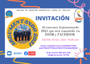 INVITACIÓN AL CONCURSO ARGUMENTADO 2021 ETAPA UGEL