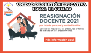 RESULTADOS PROCESO DE REASIGNACION UGEL EL COLLAO 2021