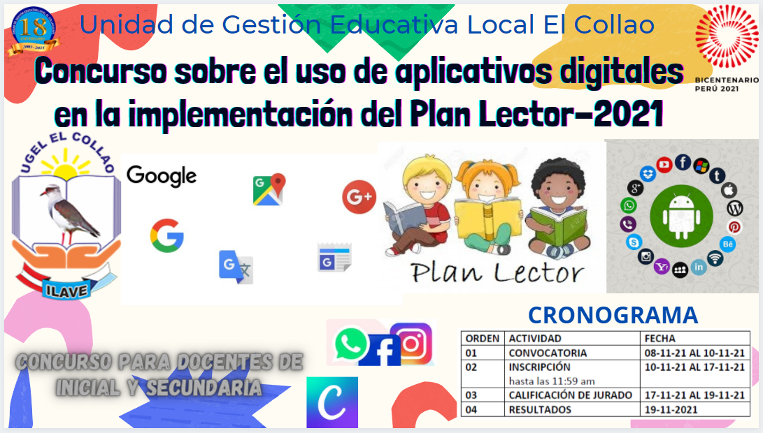 CONCURSO PARA DOCENTES DE INICIAL Y SECUNDARIA «EL PLACER DE LA LECTURA CON MIS APPS»