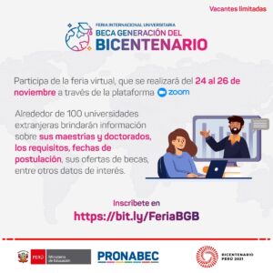 FERIA INTERNACIONAL UNIVERSITARIA «BECA GENERACIÓN DEL BICENTENARIO» 2021