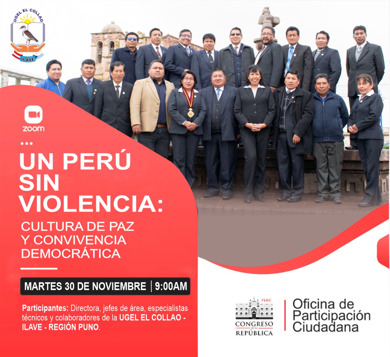 Videoconferencia «UN PERÚ SIN VIOLENCIA: Cultura de Paz y Convivencia Democrática»