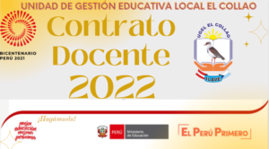 PUBLICACIÓN DE PLAZAS VACANTES ADICIONALES PARA CONTRATO DOCENTE A ADJUDICASE EL DIA:   11-03-2022-UGEL EL COLLAO
