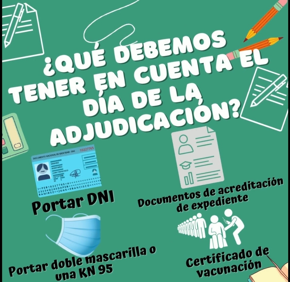 RUTA DE ORIENTACIÓN PARA LA ADJUDICACIÓN DE CONTRATO DOCENTE 2022-UGEL EL COLLAO