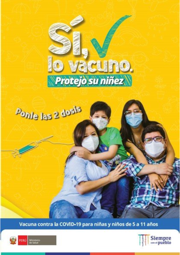 APOYAR CAMPAÑA DE VACUNACIÓN A NIÑOS Y NIÑAS DE 5 A 11 AÑOS EDAD