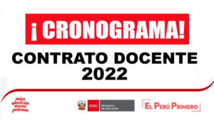 CRONOGRAMA REGIONAL CONTRATO DOCENTE 2022