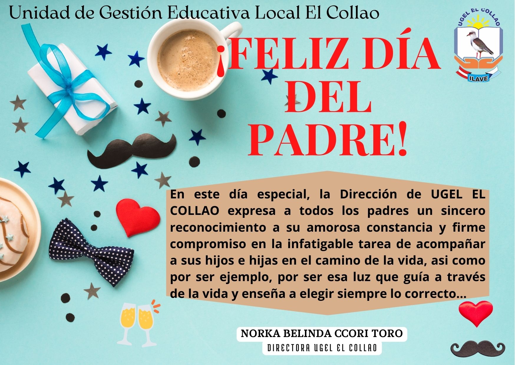 Saludo a los docentes, directores, administrativos y auxiliares de educación Padres de la UGEL EL COLLAO