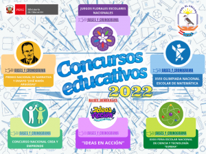 CONCURSO EDUCATIVO «JUEGOS FLORALES ESCOLARES NACIONALES 2022»