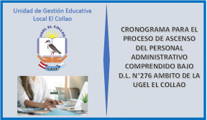 PROCESO DE ASCENSO DEL PERSONAL ADMINISTRATIVO COMPRENDIDO BAJO D.L. N°276