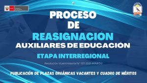 PROCESO DE REASIGNACION DE AUXILIARES DE EDUCACIÓN – ETAPA INTERREGIONAL