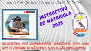 Instructivo con disposiciones específicas para cada tipo de proceso de matrícula para el año escolar 2023
