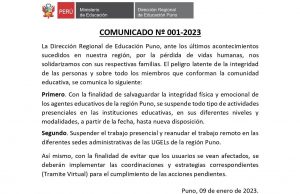 COMUNICADO Nº 001-2023