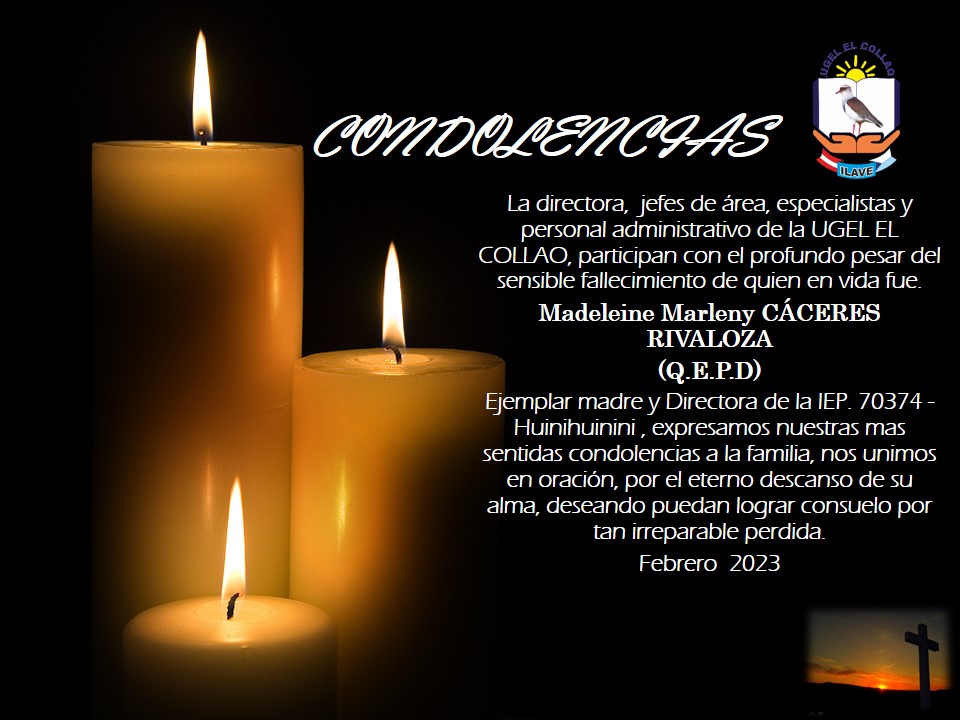CONDOLENCIAS