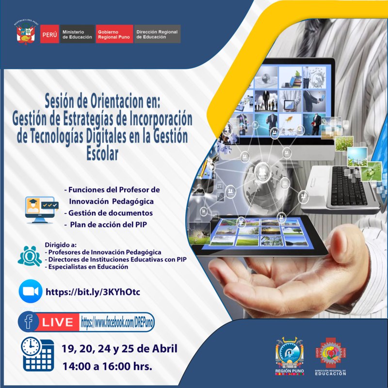 ORIENTACIÓN SOBRE GESTIÓN DE ESTRATEGIAS DE INCORPORACIÓN DE TECNOLOGÍAS DIGITALES EN LA GESTIÓN ESCOLAR