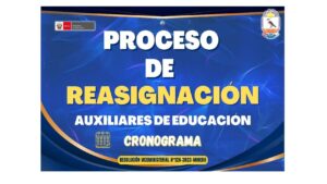 PROCESO DE REASIGNACIÓN – AUXILIARES DE EDUCACIÓN