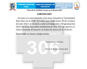 COMUNICADO