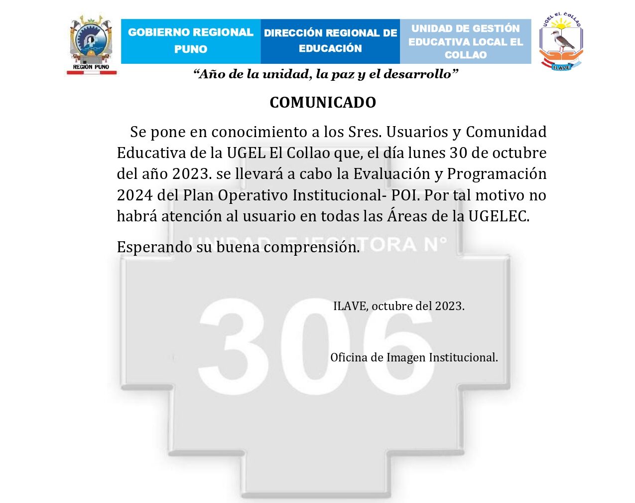 COMUNICADO